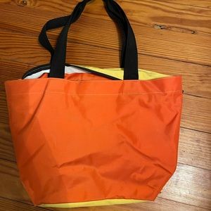 Orange and yellow size large Herve chapilier bag